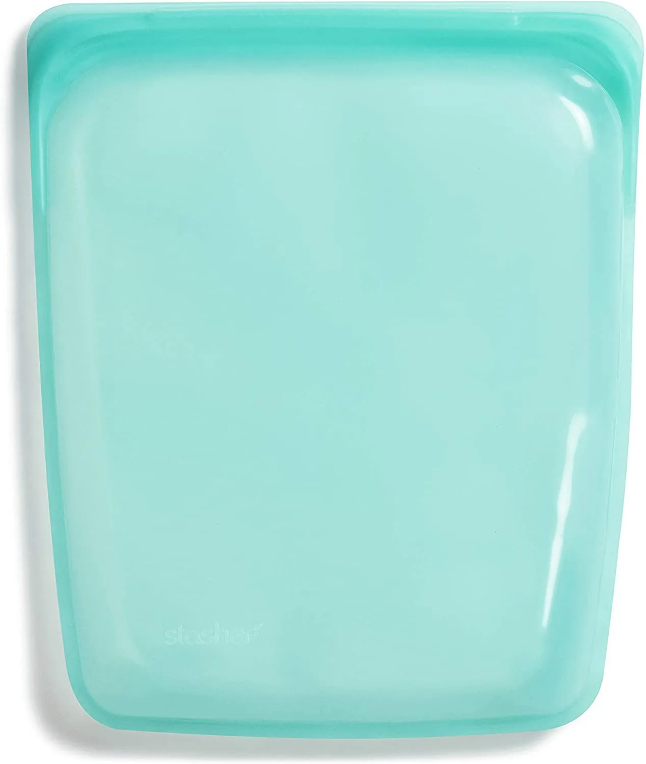 Frebw  Silicone Food Grade Reusable Storage Bag, Aqua (Bundle 4-Pack Small) | Reduce Single-Use Plastic | Cook, Store, Sous Vide, or Freeze | Leakproof, Dishwasher-Safe, Eco-friendly