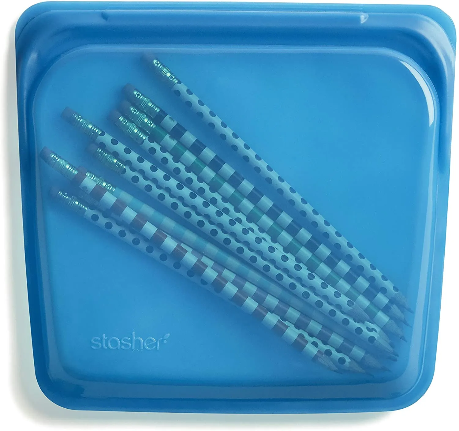 Frebw  Silicone Food Grade Reusable Storage Bag, Aqua (Bundle 4-Pack Small) | Reduce Single-Use Plastic | Cook, Store, Sous Vide, or Freeze | Leakproof, Dishwasher-Safe, Eco-friendly