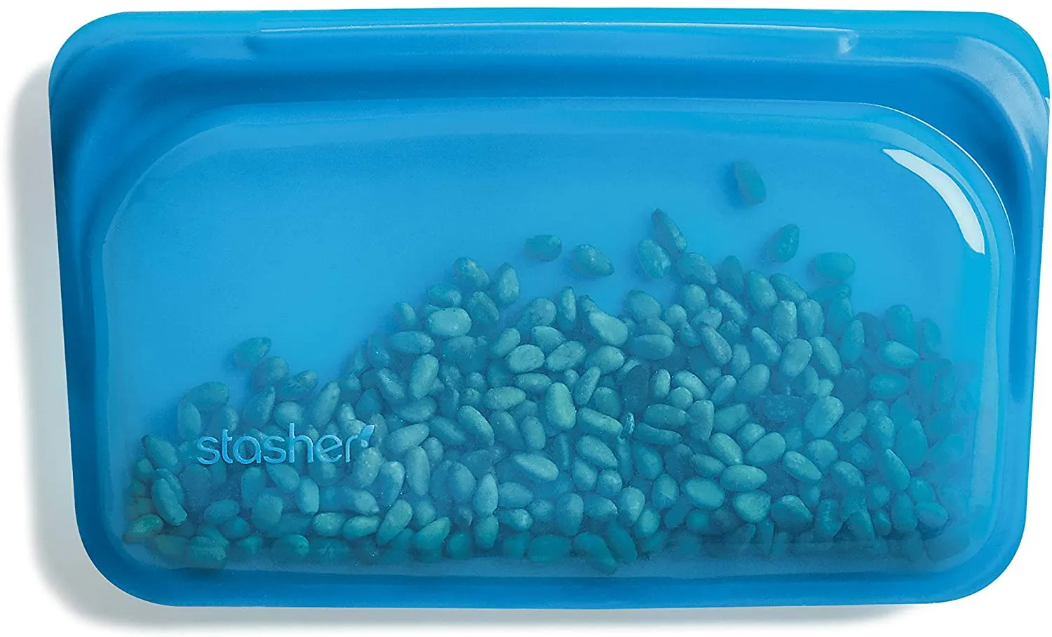 Frebw  Silicone Food Grade Reusable Storage Bag, Aqua (Bundle 4-Pack Small) | Reduce Single-Use Plastic | Cook, Store, Sous Vide, or Freeze | Leakproof, Dishwasher-Safe, Eco-friendly