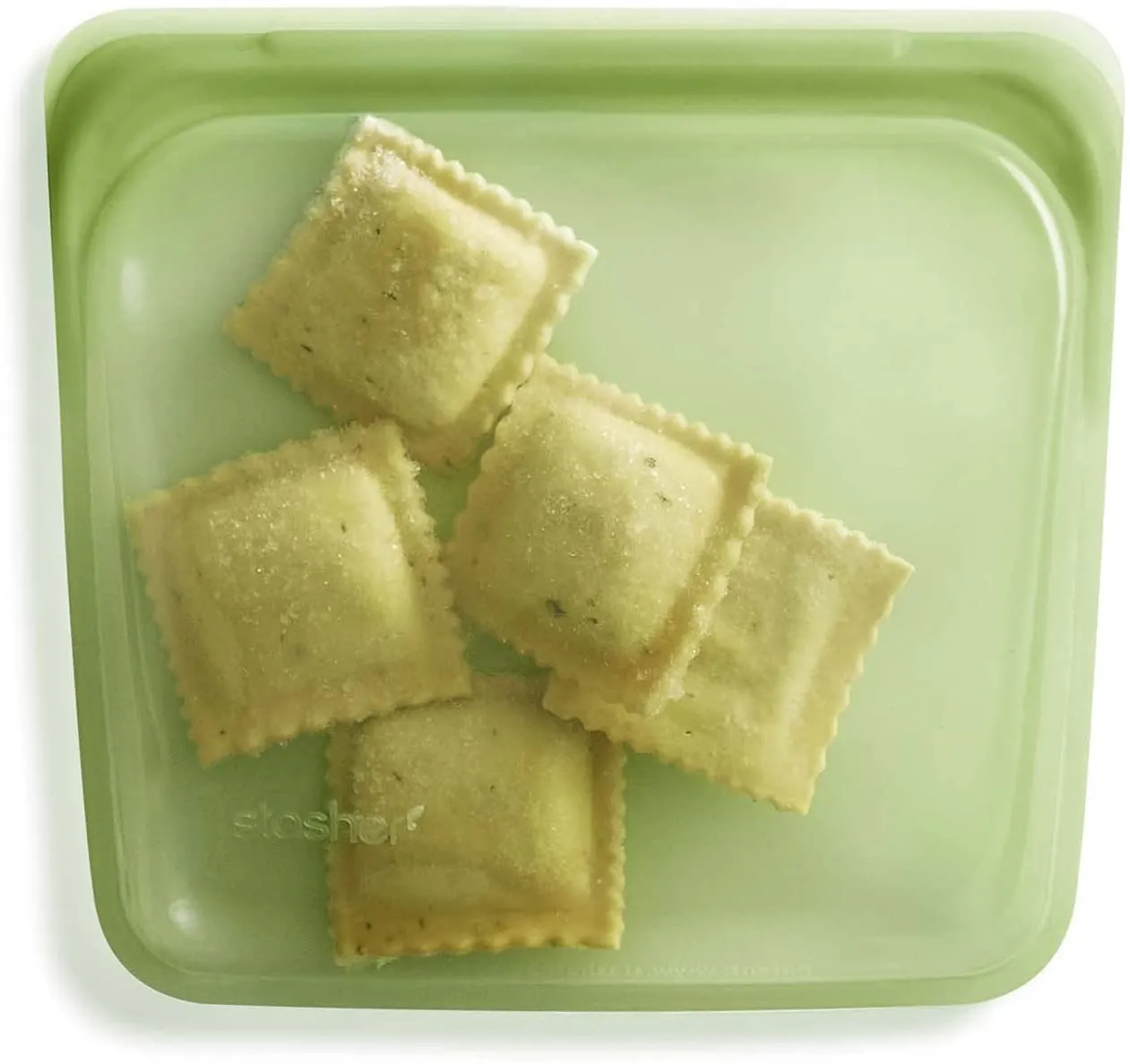 Frebw  Silicone Food Grade Reusable Storage Bag, Aqua (Bundle 4-Pack Small) | Reduce Single-Use Plastic | Cook, Store, Sous Vide, or Freeze | Leakproof, Dishwasher-Safe, Eco-friendly