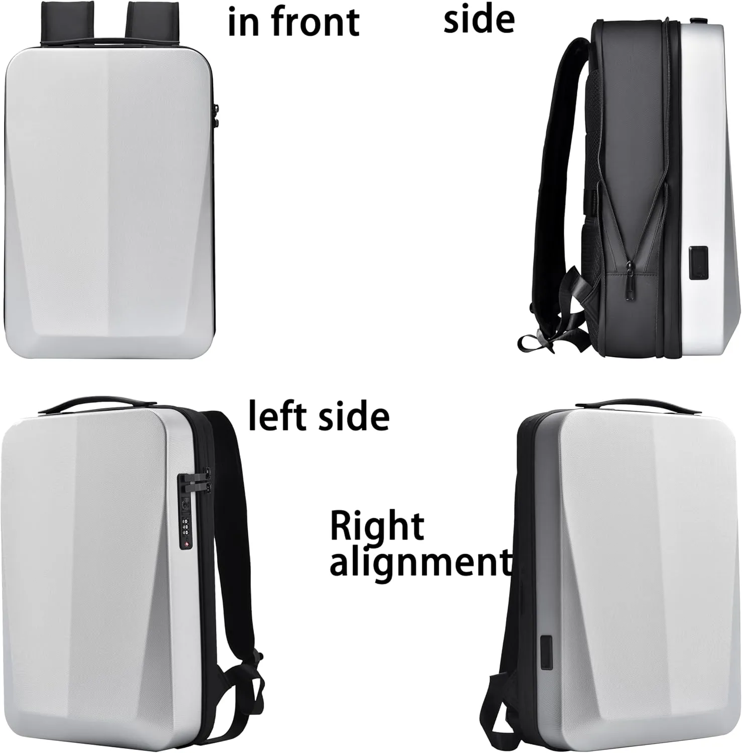FSDWG Business Smart Backpack Waterproof fit 15.6 Inch Laptop Backpack with USB Charging Port Travel Durable Backpack Black