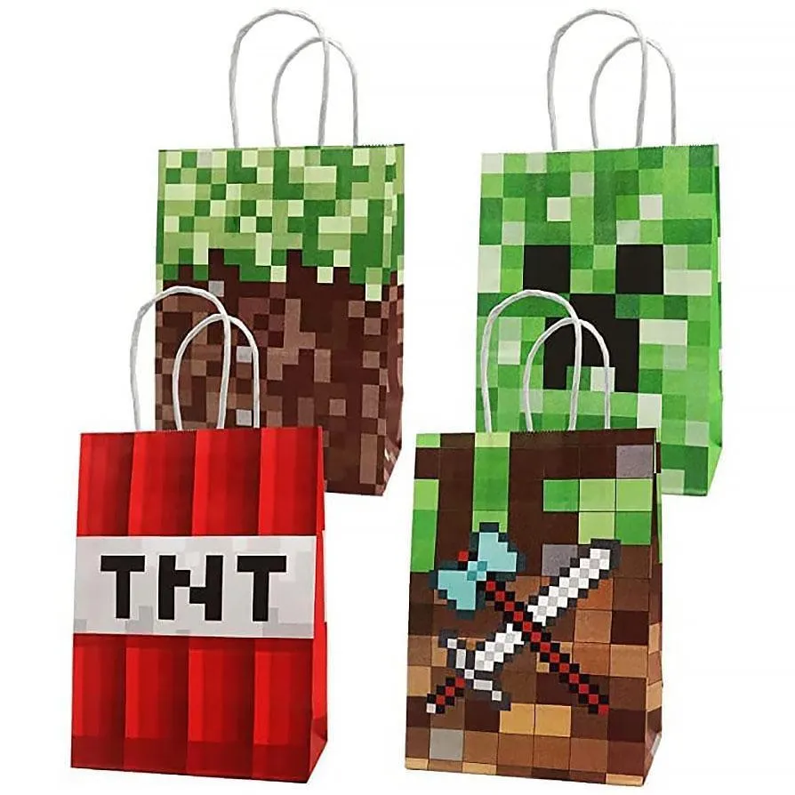 Fun Pixel Themed Gift Bag 40PCS