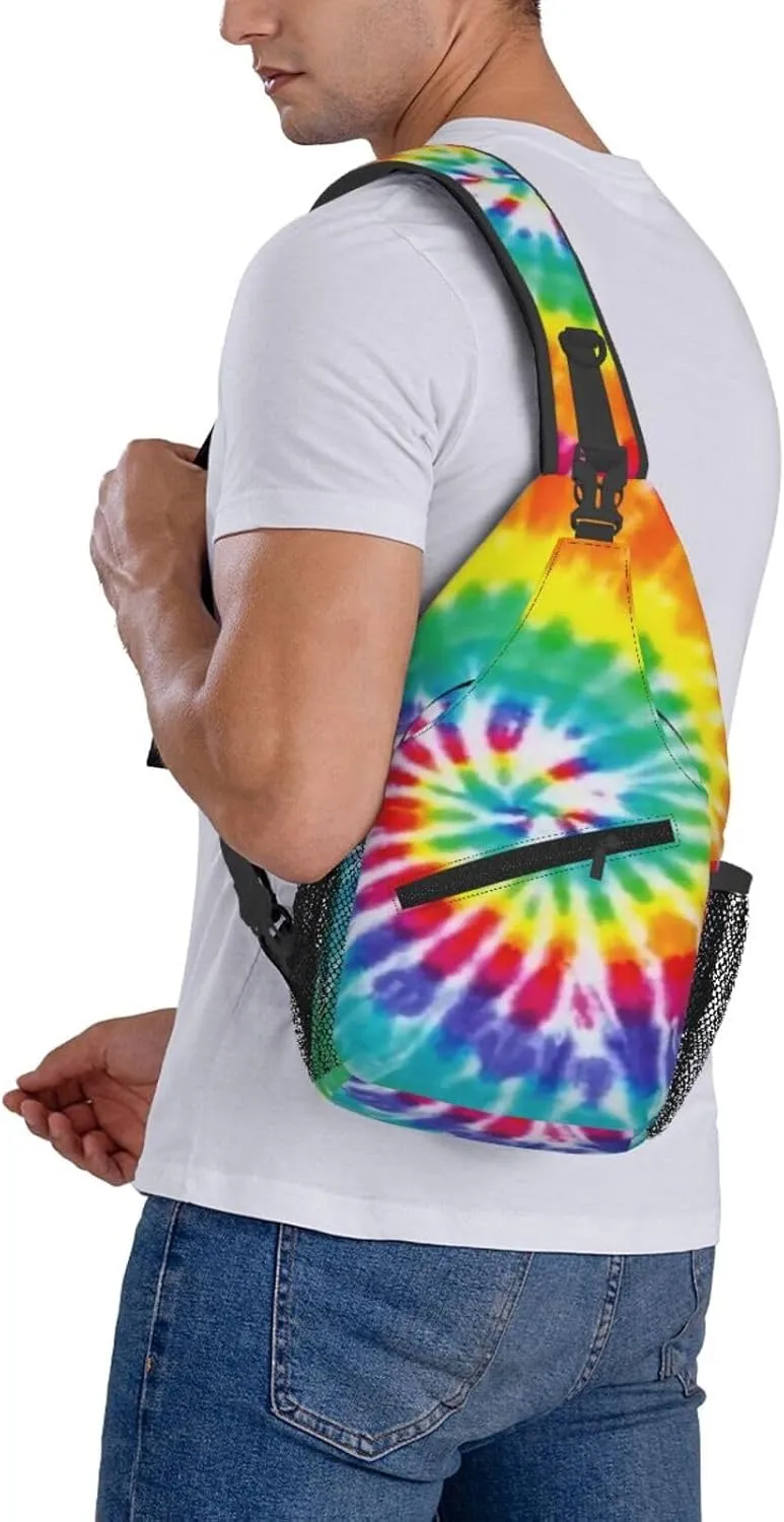 Gay Rainbow Lips Pride Sling Bag Casual Chest Bags Adjustable Crossbody Bag Shoulder Backpack For Travel Hiking