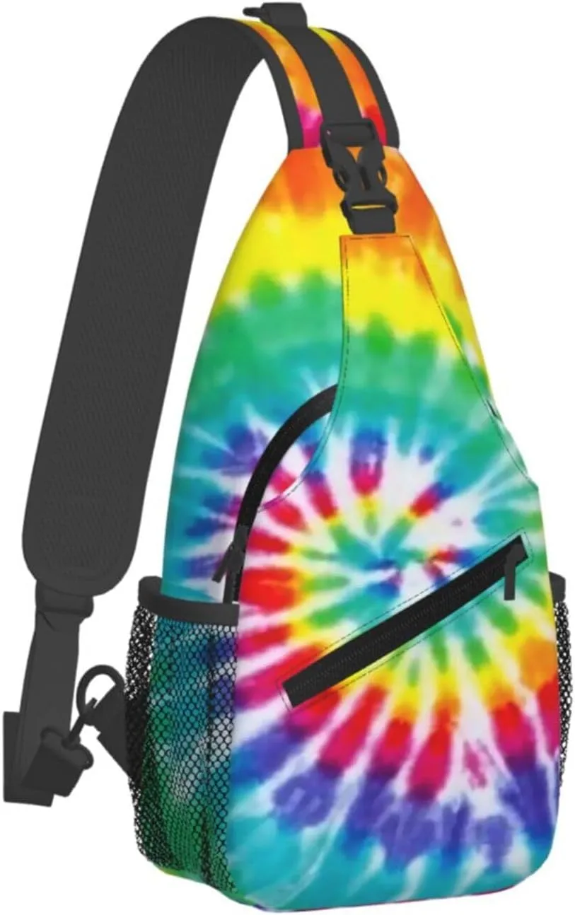 Gay Rainbow Lips Pride Sling Bag Casual Chest Bags Adjustable Crossbody Bag Shoulder Backpack For Travel Hiking