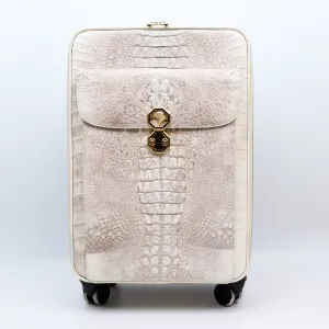 Genuine Crocodile Leather Luggage Bag Business Trolley Briefcase Travel Bag