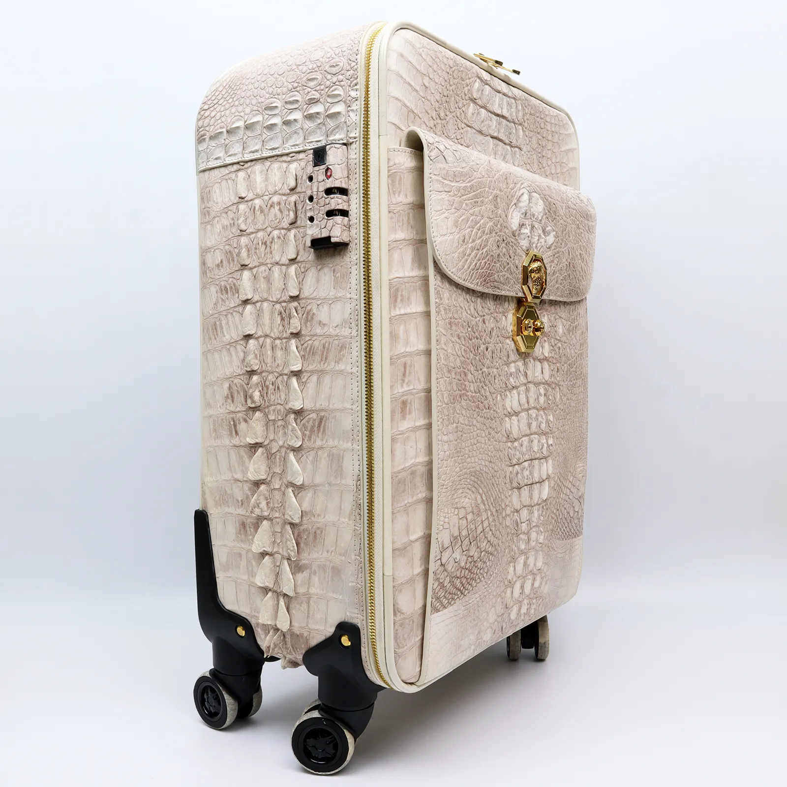 Genuine Crocodile Leather Luggage Bag Business Trolley Briefcase Travel Bag