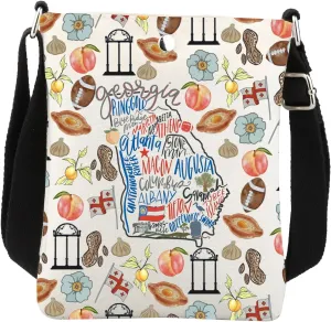 Georgia Crossbody Bag Georgia Souvenirs Gifts Georgia State Travel Gifts Georgia Vacation Gifts Georgia Pride Gift Handbag