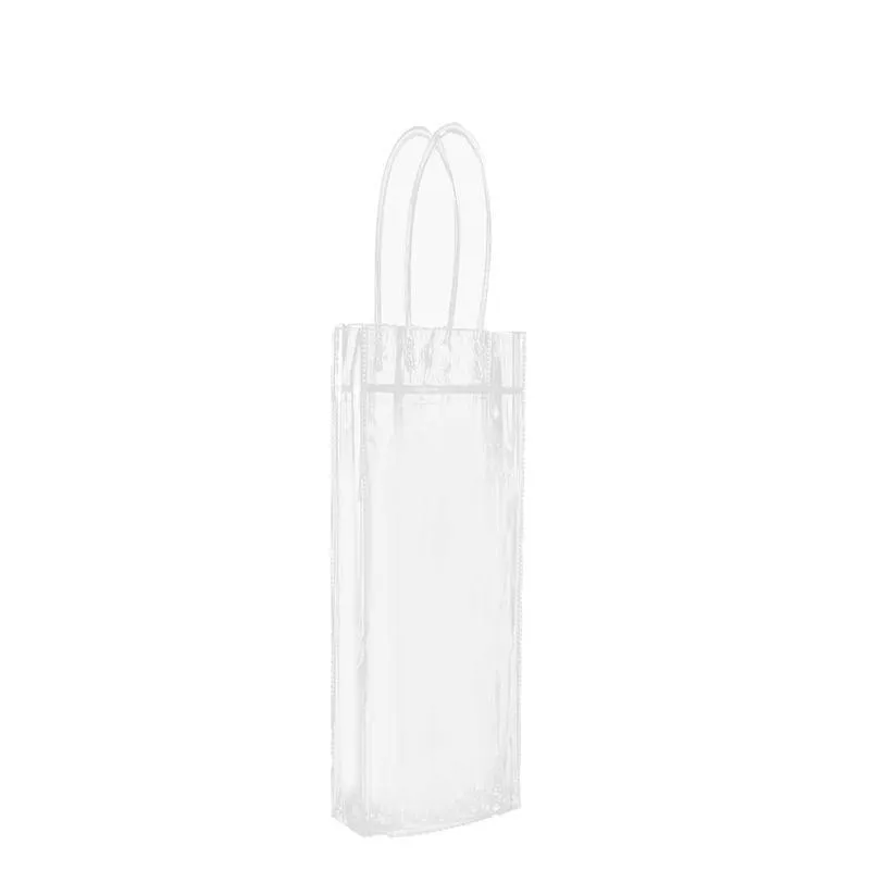Gift Tote Bags With Snap Button 100PCS PVC Transparent