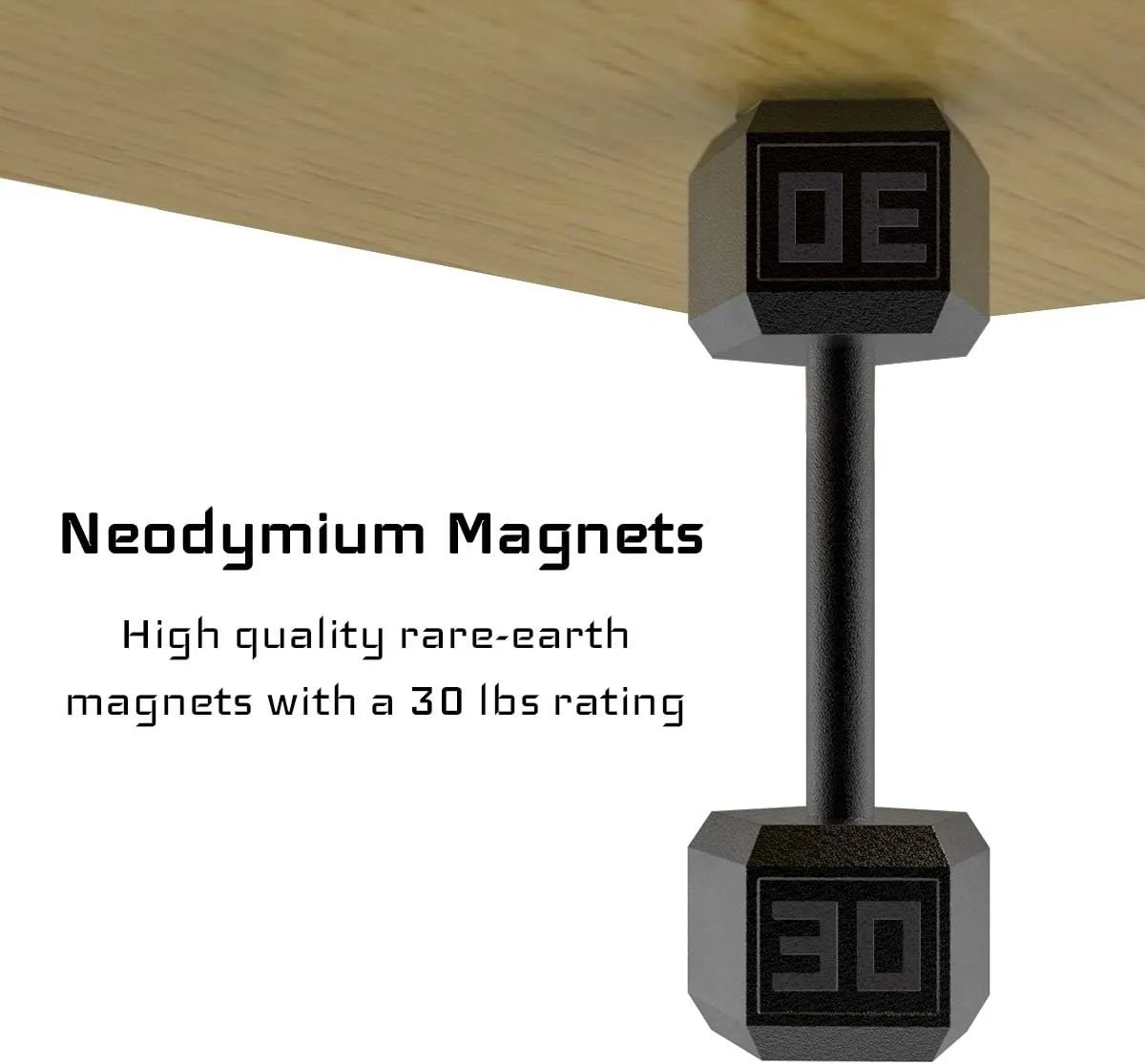GMW Gun Magnet [2-Pack] | 30 lbs. Rating Magnetic Mount | HQ Rubber Coated Buckler Series for Car, Truck, Desks, Safes, and Walls | Indoor Racks | Concealed Holder for Handgun