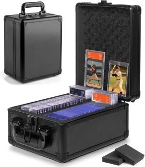 Graded Card Storage Box Case, Sports Trading Card Box - Cards Slab Case Fits PSA MTG CSG BGS SGC Top Loaders Magnetic Card Holder, Waterproof Carrying (Mid-Range)