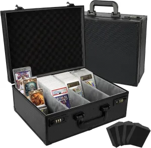 Graded Card Storage Box, Holds 170  PSA/GMA Slabs or 680  Toploaders, 4-Row Trading Card Storage Boxes for Sports Cards Fits 3"x4" 35pt Cards (Pure Black)