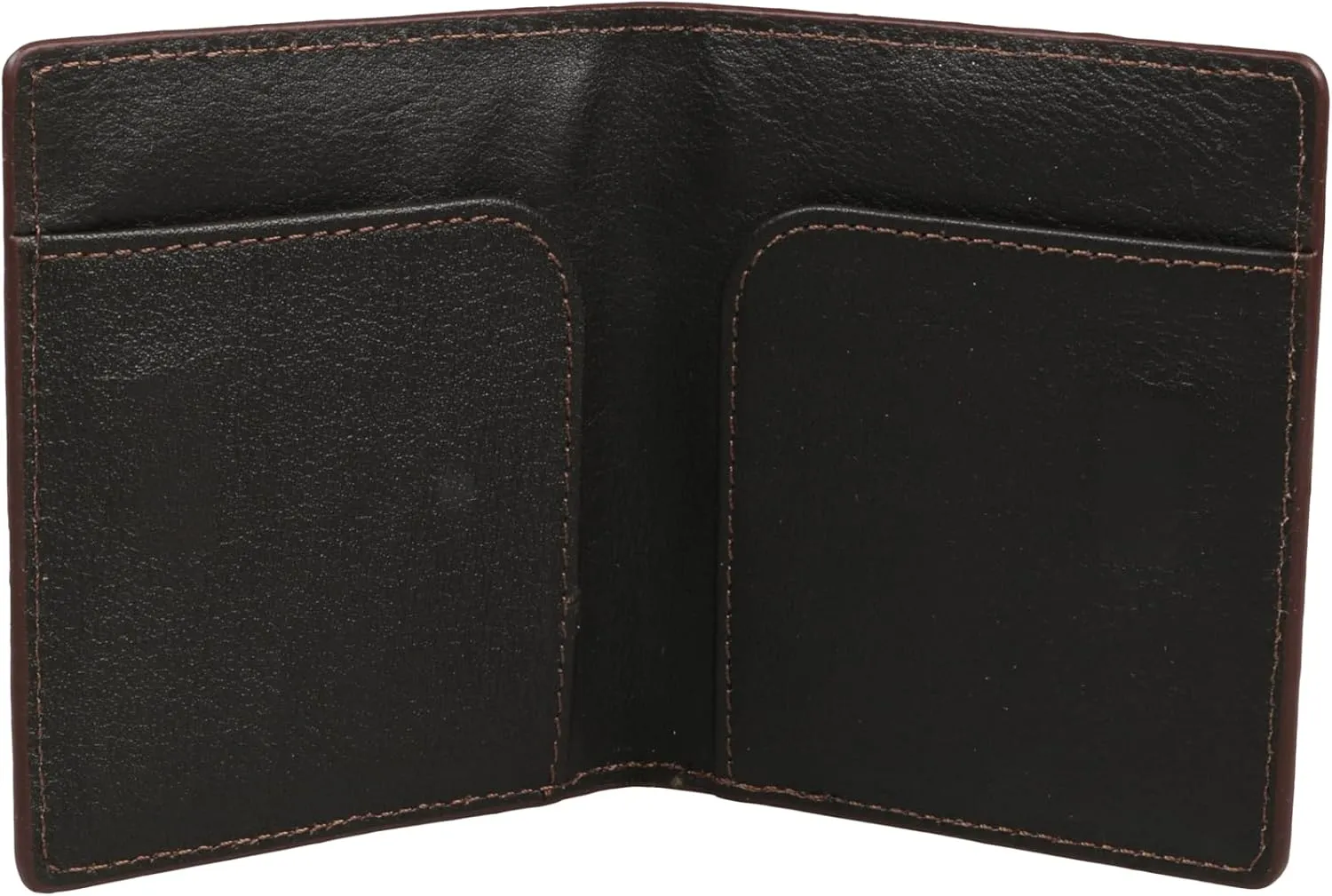 grande 762 Genuine Leather Card Holder For Men Slim Minimalist Card Case Small Magnetic Wallet (Dark Brown)