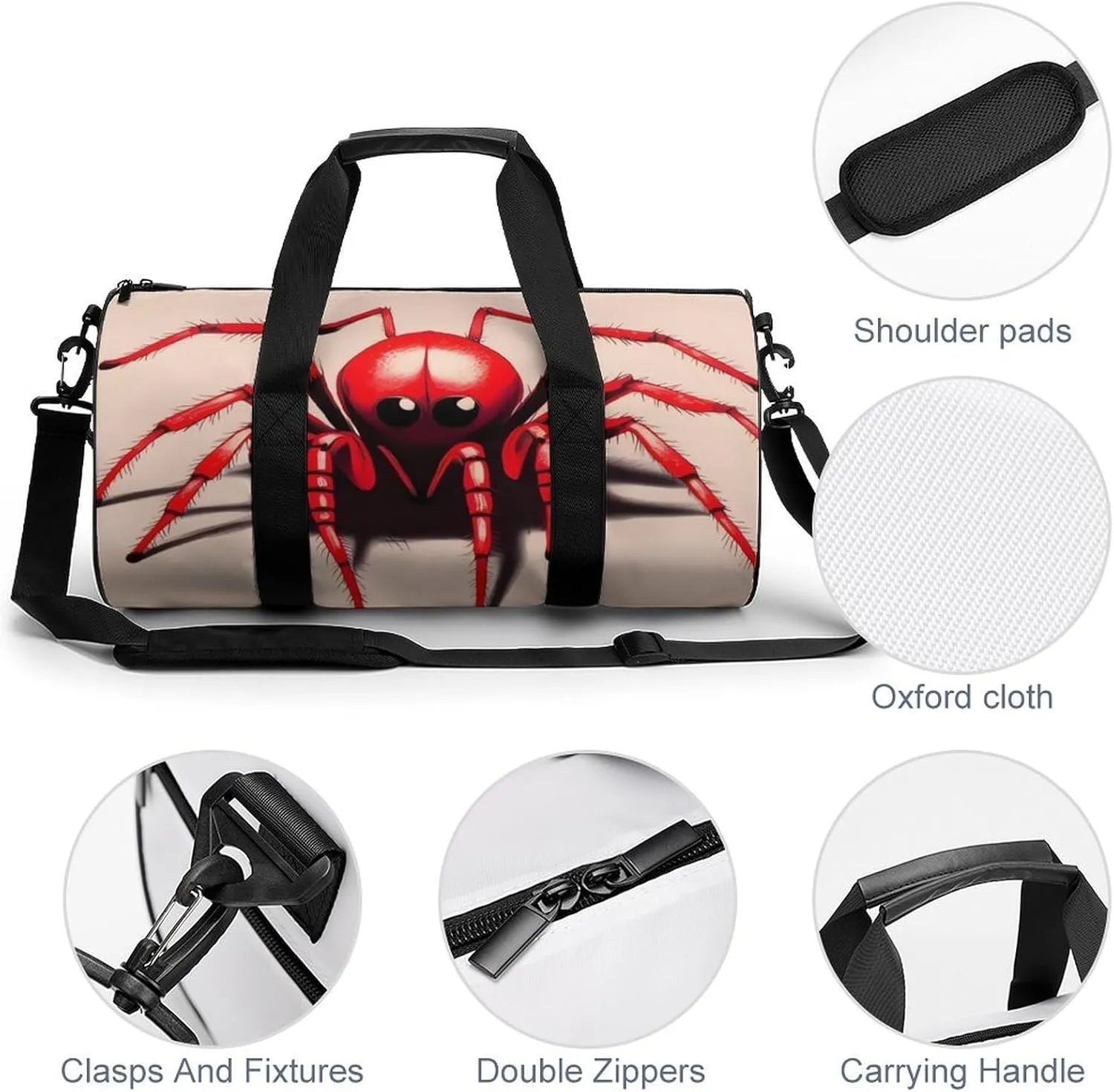 Gym Bag Adorable Animal Duffel Bag for Men Women Overnight Bag with Shoe Compartment Workout Bags