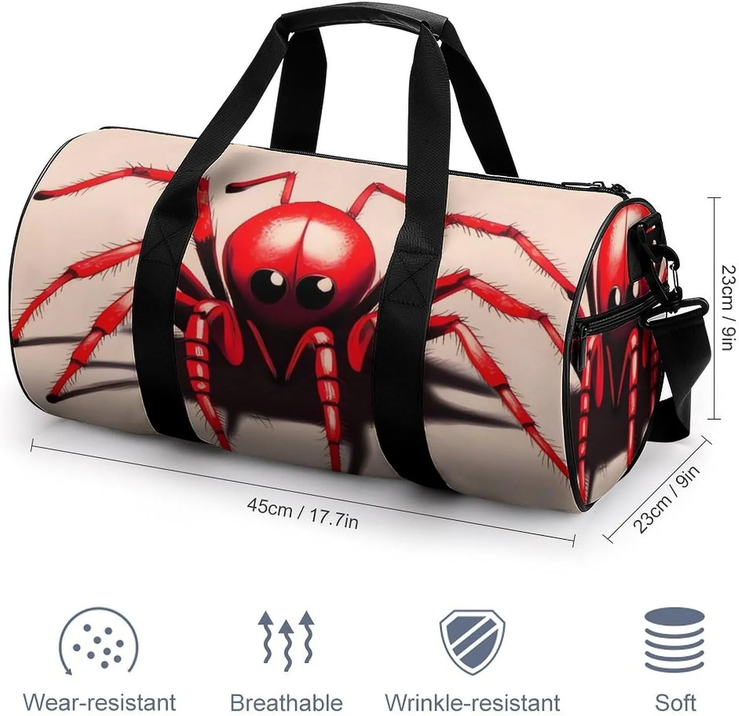 Gym Bag Adorable Animal Duffel Bag for Men Women Overnight Bag with Shoe Compartment Workout Bags