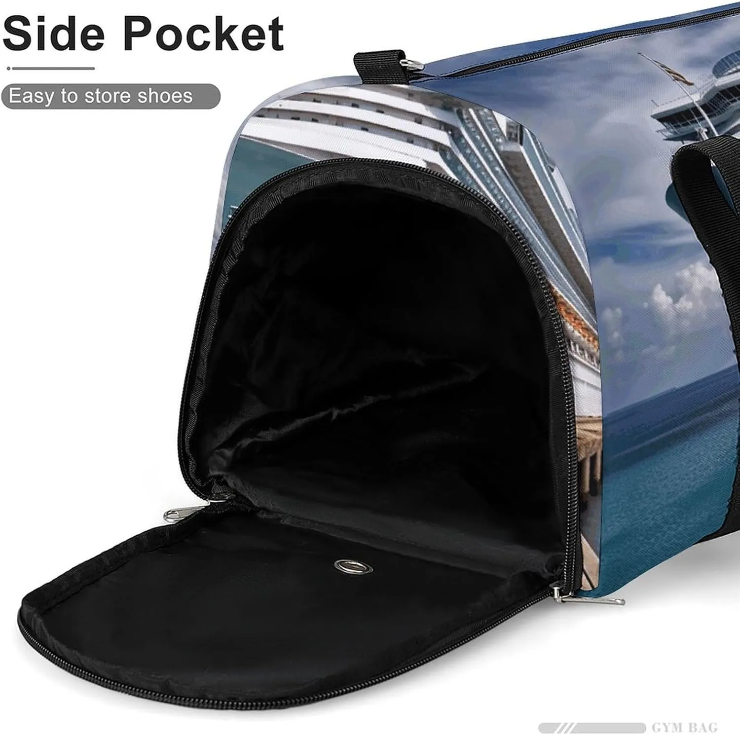 Gym Bag Cruise Ship Duffel Bag for Men Women Travel Overnight Bag with Shoe Compartment Workout Bags