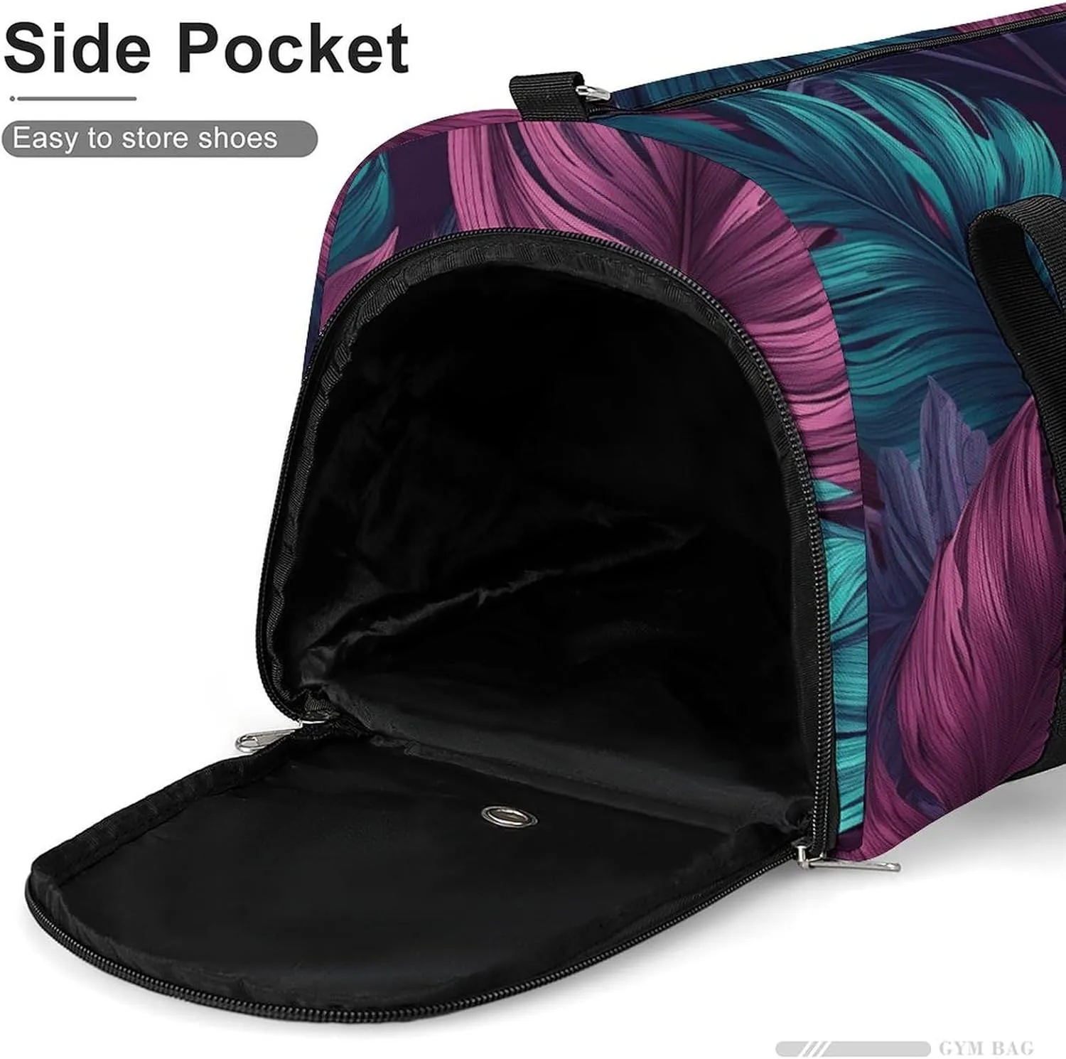 Gym Bag Different Leaves Duffel Bag for Men Women Overnight Bag with Shoe Compartment Workout Bags