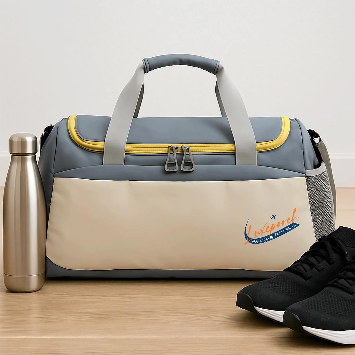 Gym Bag for Men with Shoe Compartment & Wet pocket, Sports bag for men, Tactical Duffle Bag for Men, Multipurpose Weekender Overnight Bag for Travel, Sports, Fitness & Workout (Blue)