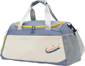 Gym Bag for Men with Shoe Compartment & Wet pocket, Sports bag for men, Tactical Duffle Bag for Men, Multipurpose Weekender Overnight Bag for Travel, Sports, Fitness & Workout (Blue)