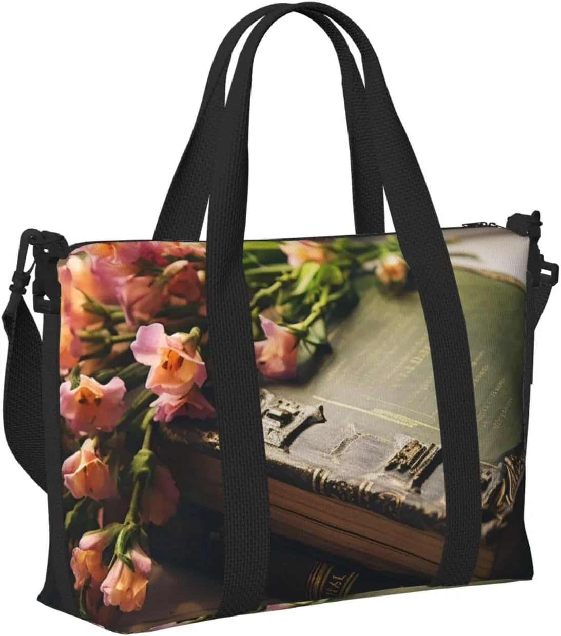 Gym Bag Old Book Duffel Bag for Men Women Travel Overnight Bag with Shoe Compartment Workout Bags