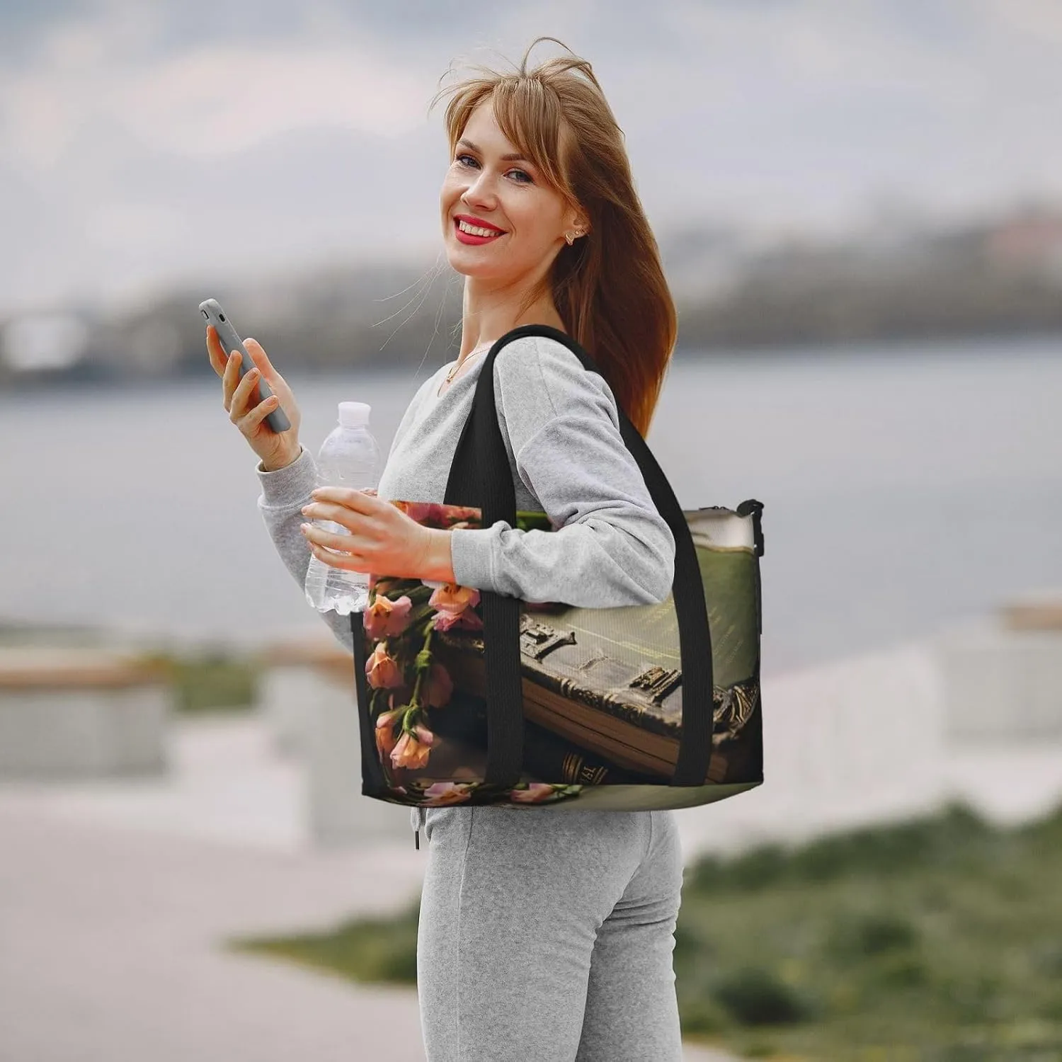 Gym Bag Old Book Duffel Bag for Men Women Travel Overnight Bag with Shoe Compartment Workout Bags