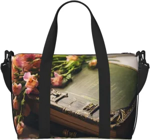 Gym Bag Old Book Duffel Bag for Men Women Travel Overnight Bag with Shoe Compartment Workout Bags