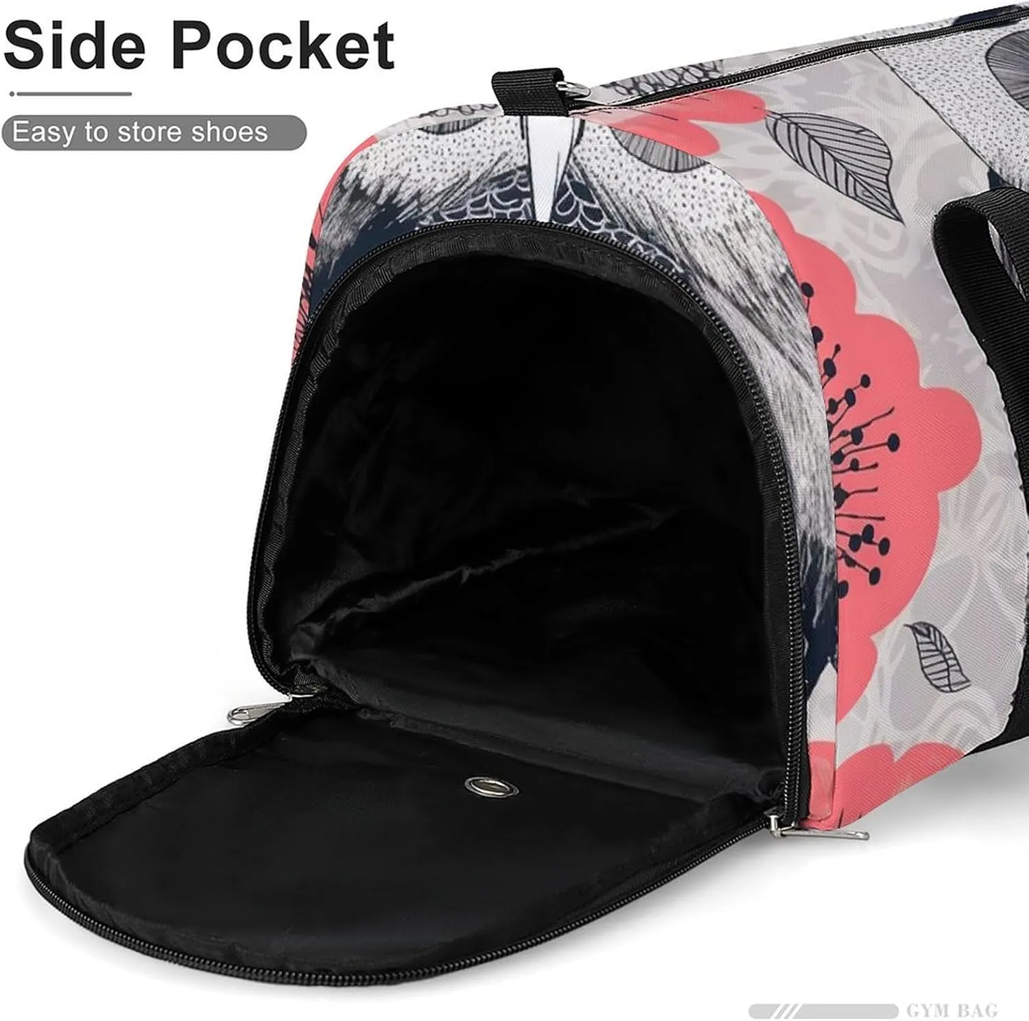 Gym Bag Owl Illustration Duffel Bag for Men Women Travel Overnight Bag with Shoe Compartment Workout Bags