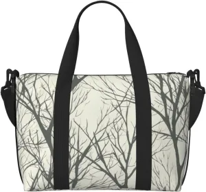 Gym Bag Tree Branch Duffel Bag for Men Women Travel Overnight Bag with Shoe Compartment Workout Bags