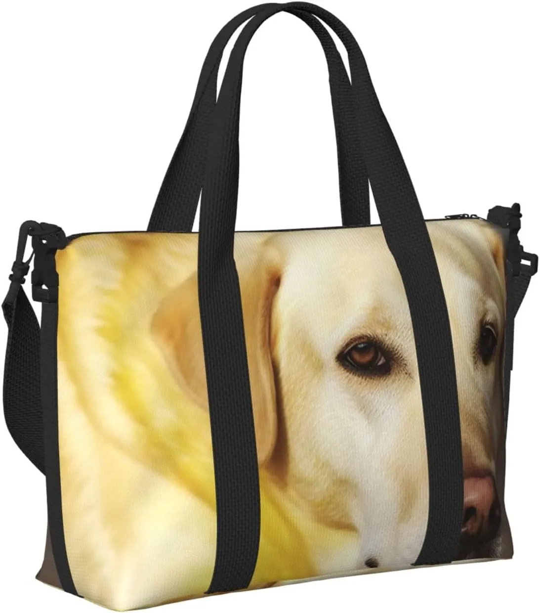 Gym Bag Yellow Dog Duffel Bag for Men Women Travel Overnight Bag with Shoe Compartment Workout Bags
