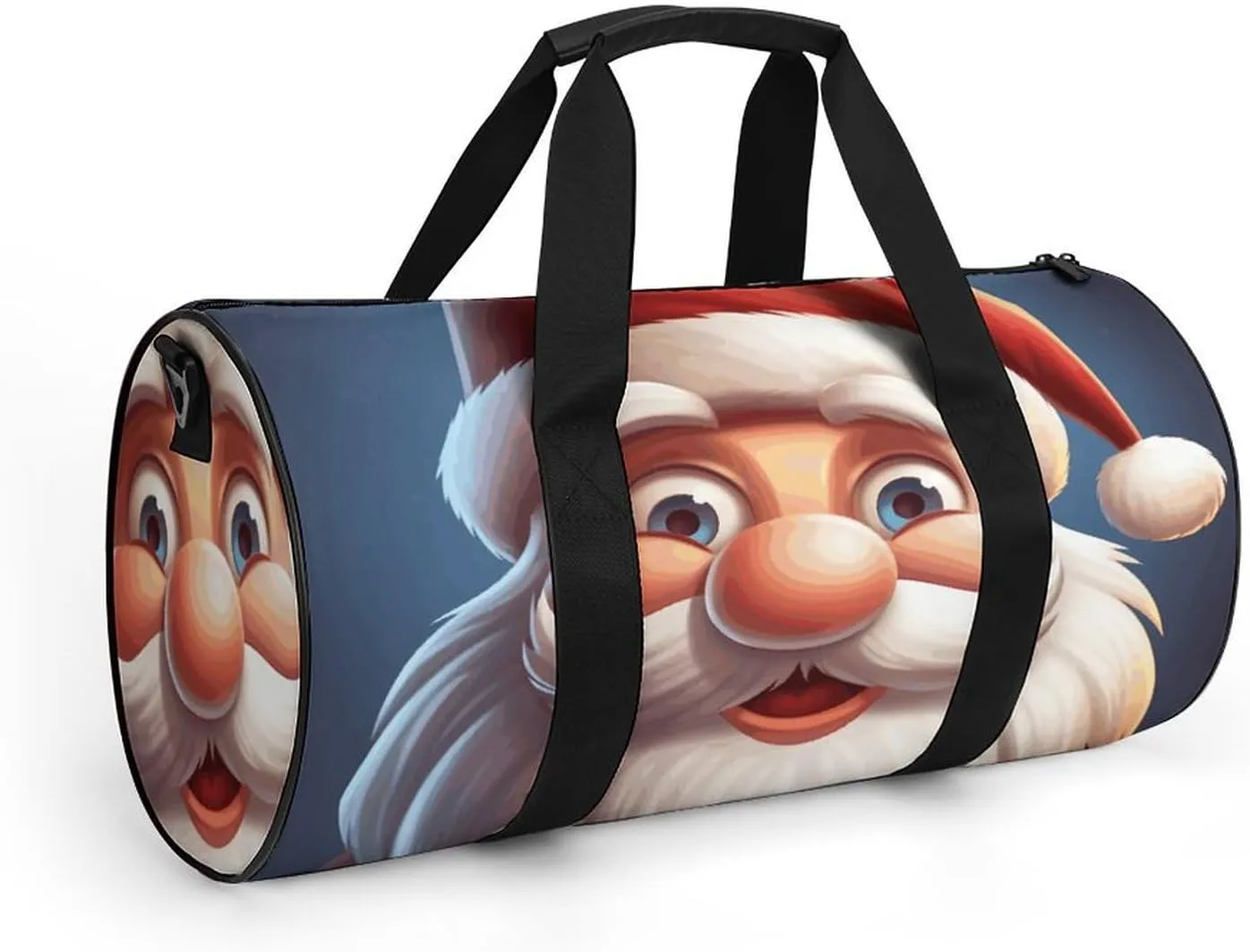 Gym Bags Small Cartoon Santa Claus Duffel Bag Overnight Bag with Shoe Compartment Carryon Bag for Men Women