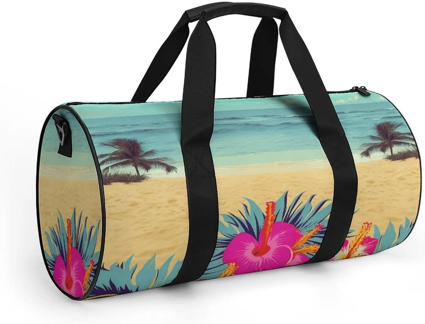 Gym Bags Small Hawaii Scenery Duffel Bag Overnight Bag with Shoe Compartment Carryon Bag for Men Women