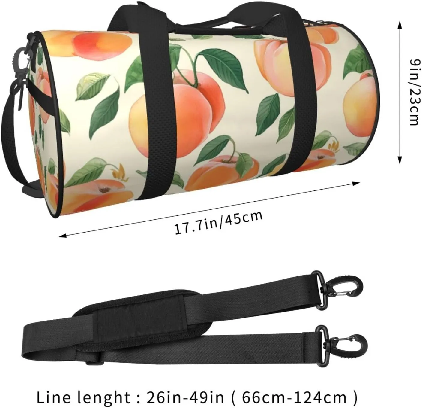 Gym Bags Small Peach Duffel Bag Overnight Bag with Shoe Compartment Carryon Bag for Men Women