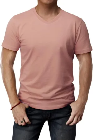 H2H Mens Casual Slim Fit Short Sleeve T-Shirts Soft Lightweight V-Neck/Crew-Neck Size XS to 3XL