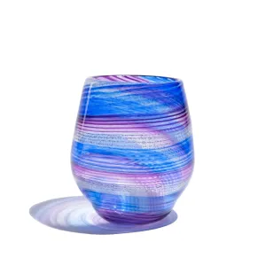 Hand Blown Cremation Glass Votive Holder | Night Sky