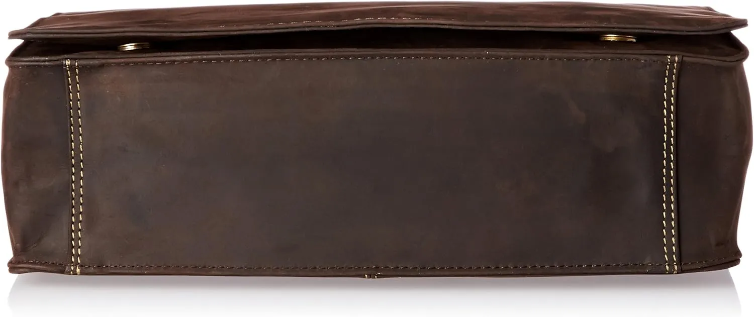 Harvard Distressed Leather Messenger Bag, Mocha, One Size