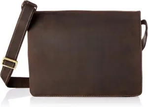 Harvard Distressed Leather Messenger Bag, Mocha, One Size