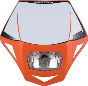 HEADLIGHT RTECH GENESIS ORANGE E9 CERTIFICATION FOR STREET USE ORANGE