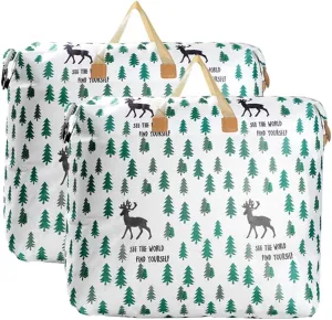 Heavy Duty Extra Large Packing Bags for Moving,Multipurpose Large Moving Bags Storage Bags,Waterproof Foldable Moving Bags with Zippers Handles,120L,Set of 2