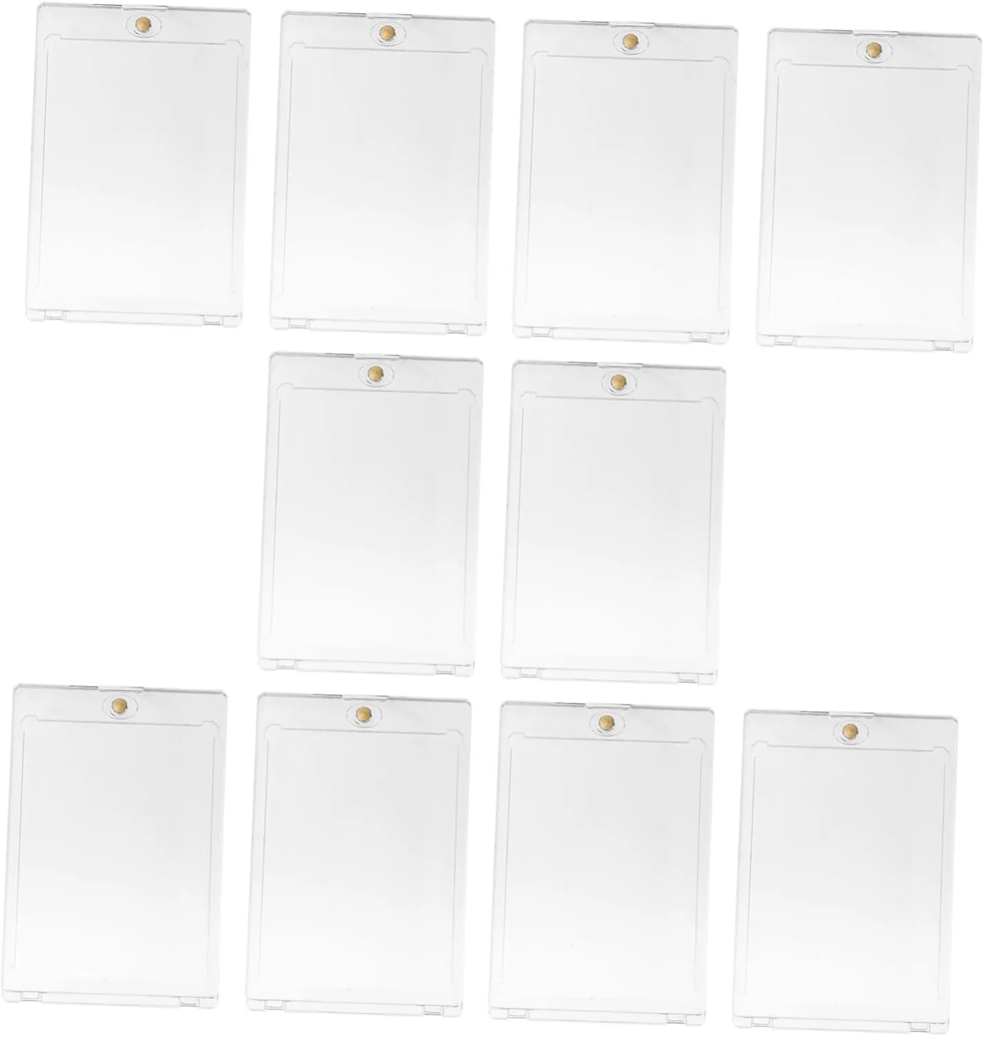 Hemoton 10Pcs Magnetic Playing Card Storage Box Transparent Game Card Holder Case with Design Easy Open Close for Collectible Cards and Game Cards