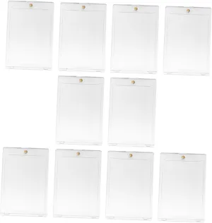Hemoton 10Pcs Magnetic Playing Card Storage Box Transparent Game Card Holder Case with Design Easy Open Close for Collectible Cards and Game Cards