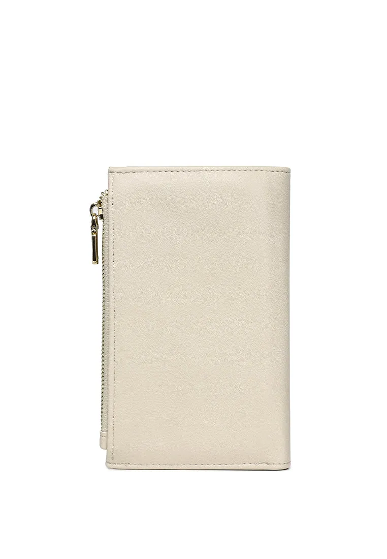 Heya Top-Zip Short Wallet (Beige)