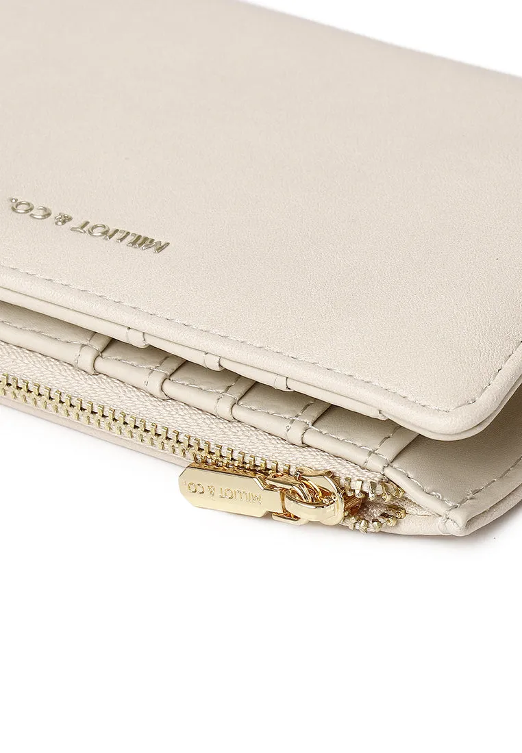 Heya Top-Zip Short Wallet (Beige)
