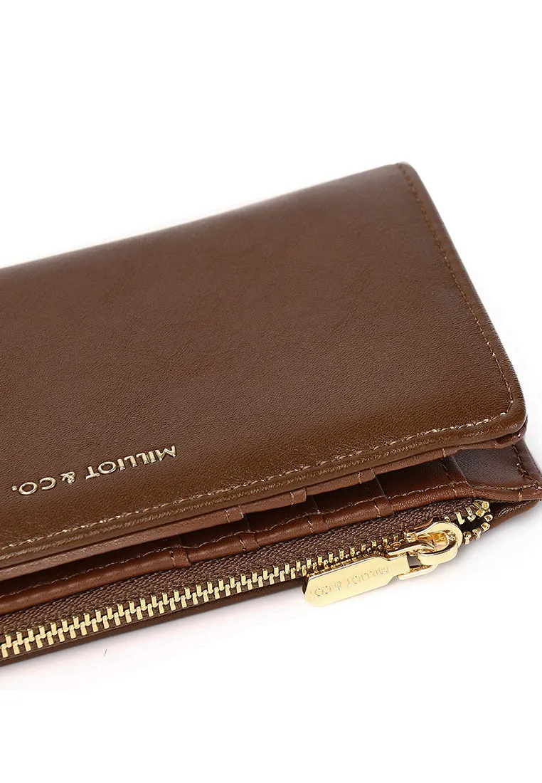 Heya Top-Zip Short Wallet (Brown)