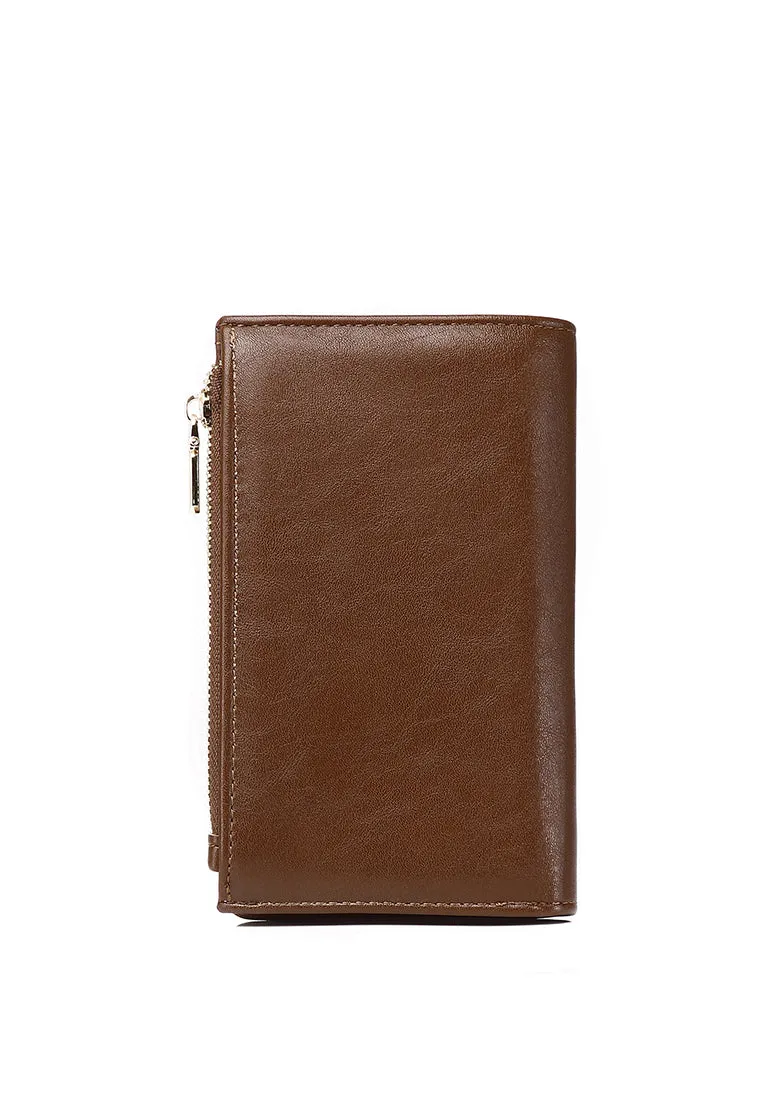 Heya Top-Zip Short Wallet (Brown)