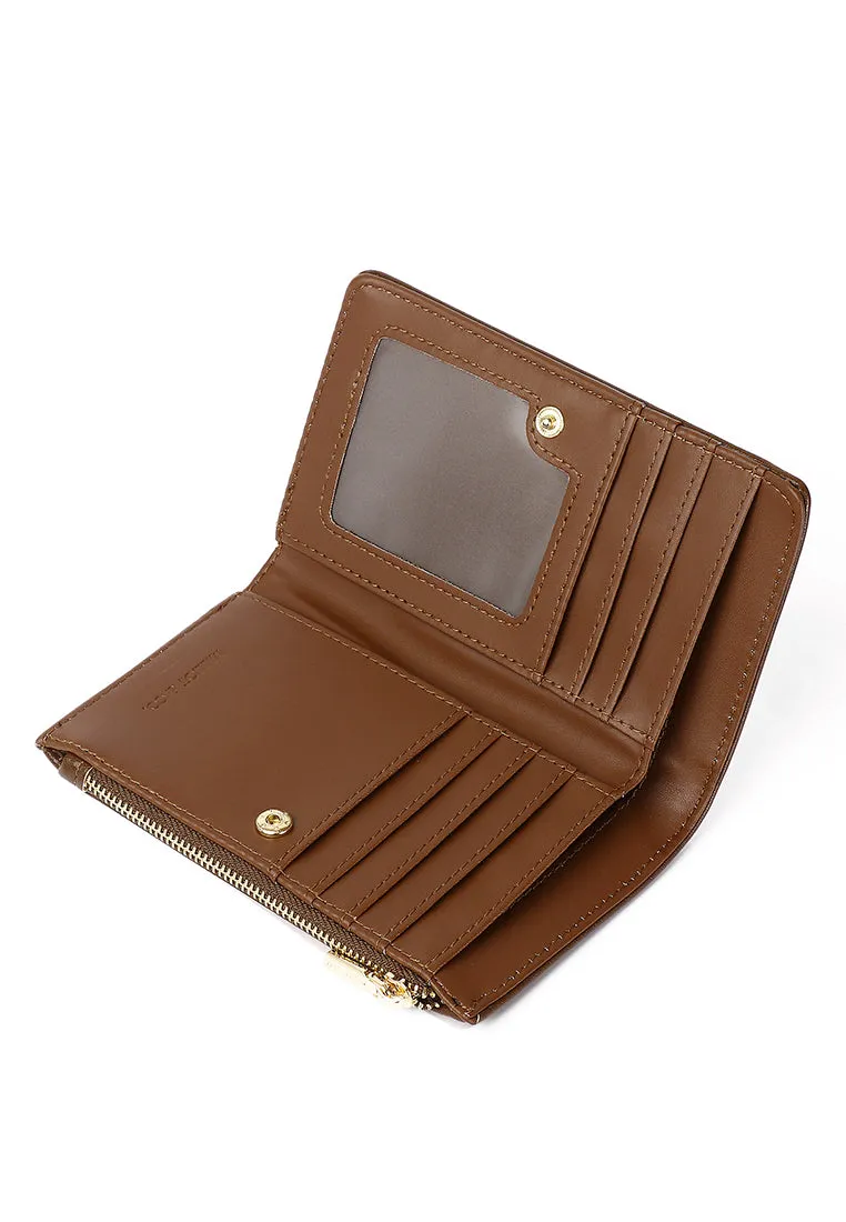 Heya Top-Zip Short Wallet (Brown)