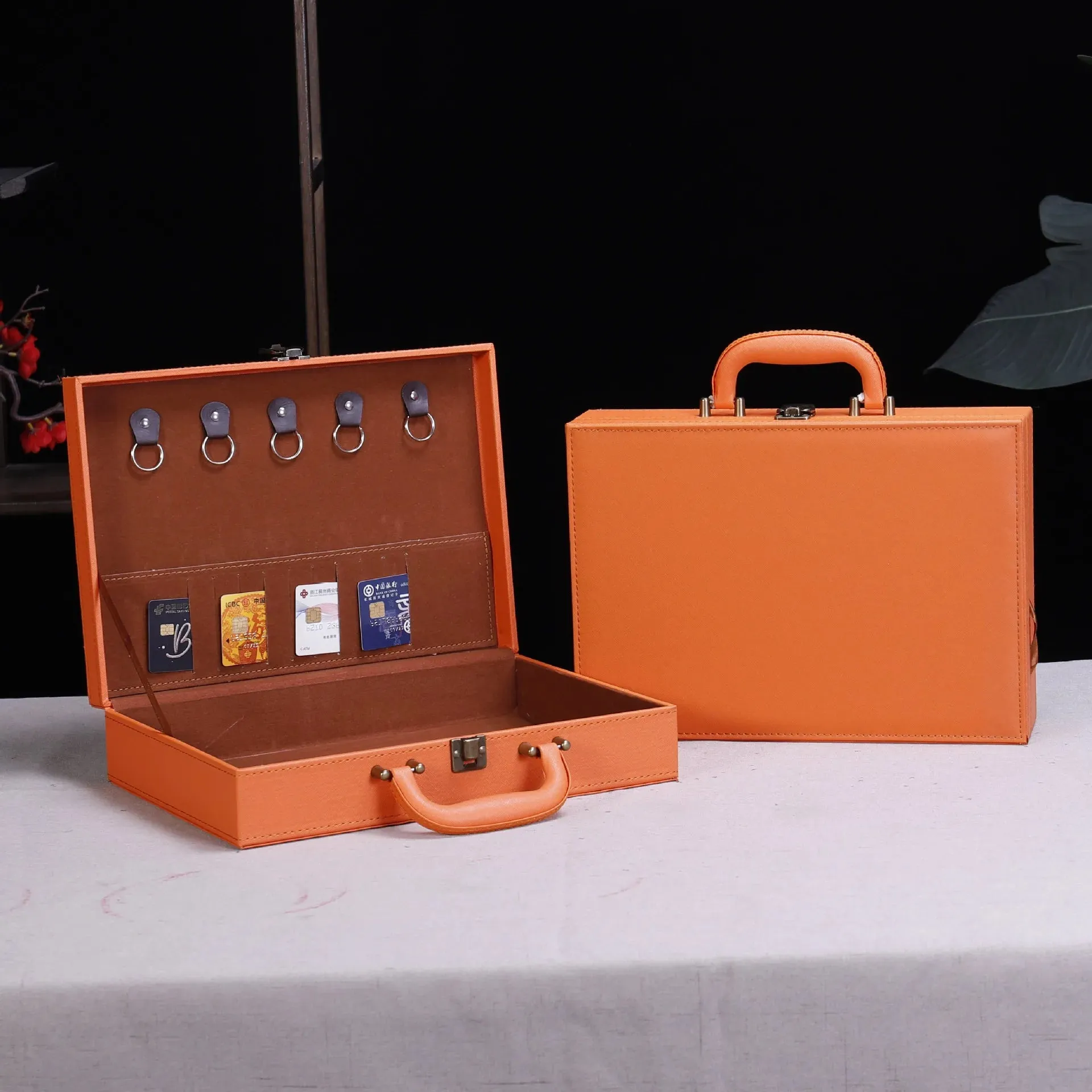 High End Spot House Delivery Box Real Estate Key Cases Policy Boolbox PU Handbag Briefcase