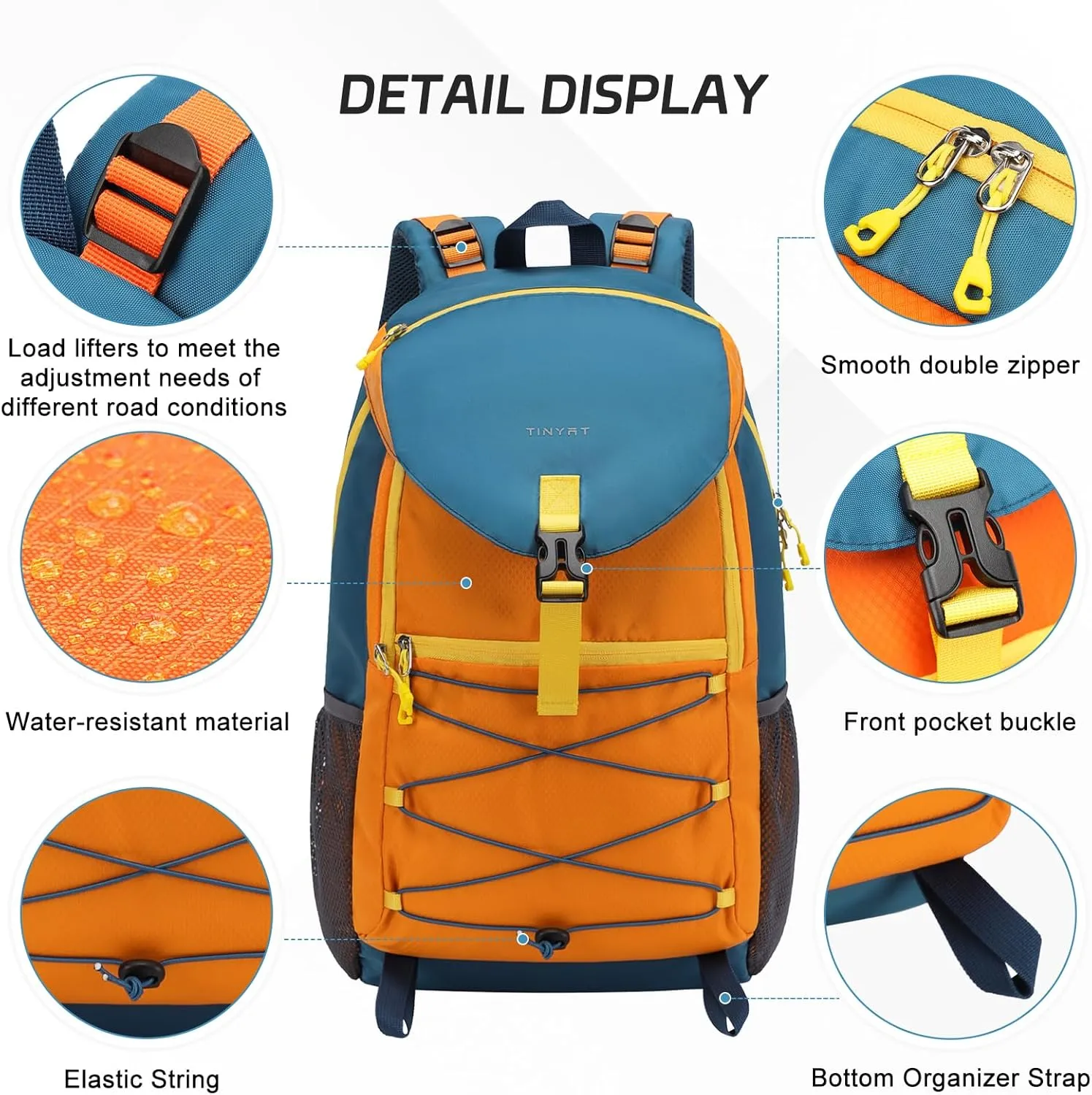 Hiking Backpack for Women and Men 30L Waterproof Hiking Daypack Lightweight Camping Backpack for Urban Travel Cycling Biking