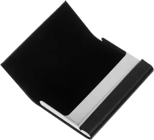Housoutil Business Card Holder Case Box Organizer for Credit Name Cards Portable Design for Women Men for Suit Pocket Handbag