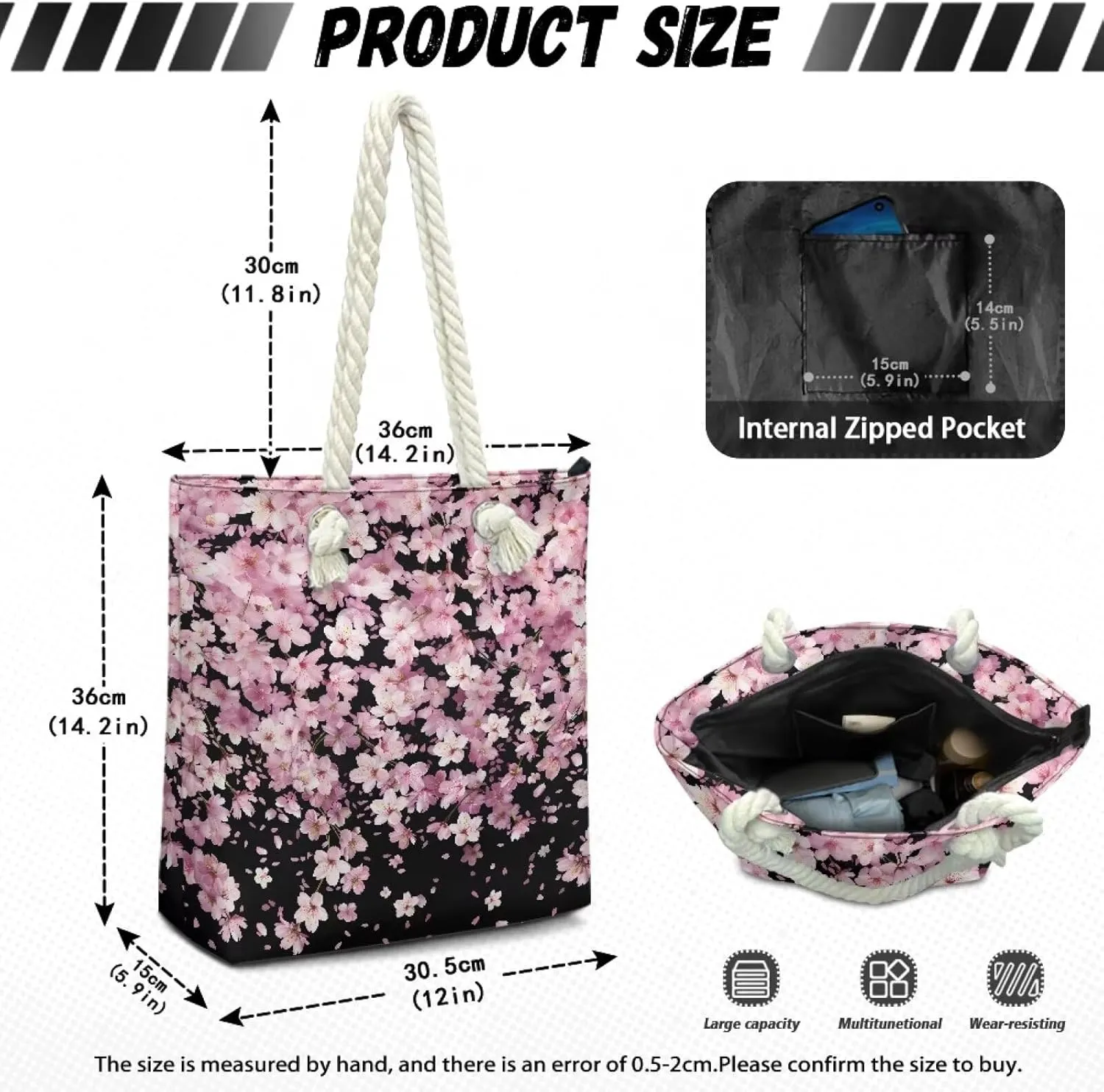 HUGS IDEA Women's Top Handle Bag Casual Grocery Totes Beach Handbags for Teens Shoulder Bags