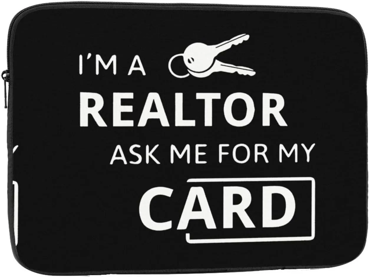 I'm A Realtor Ask Me Print Laptop Case Water-Resistant Protective Laptop Bags Business Lightweight Computer