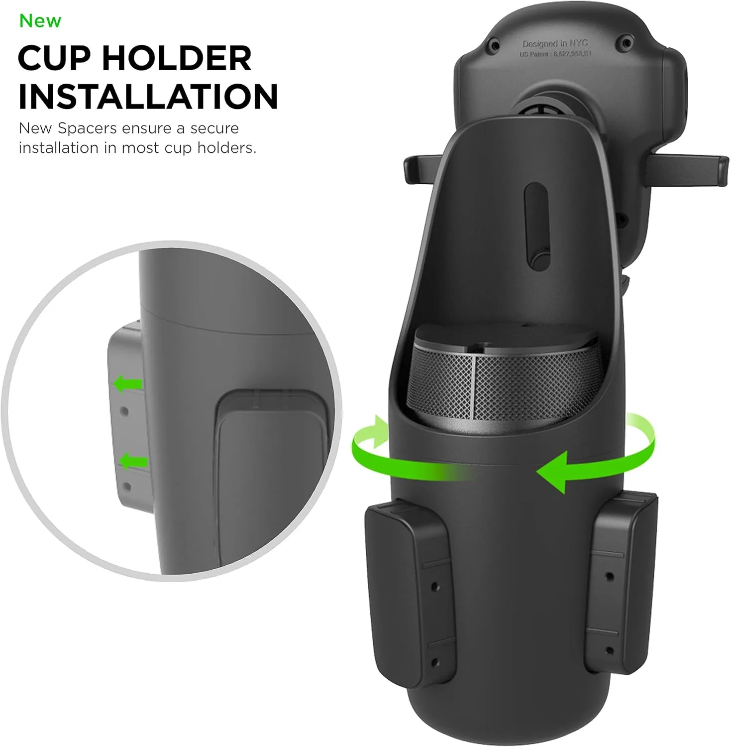 iOttie Easy One Touch 5 Cup Holder Mount - Universal Car Mount Phone Holder for iPhone, Google, Samsung, Moto, Huawei, Nokia, LG, and all other Smartphones